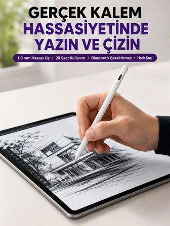 Profesyonel Dijital Kalem – Hassas Eğim Sensörü ve Uzun Süreli Kullanım Yeni Nesil - Lisinya