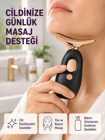 Yüz ve Göz Altı Masaj Cihazı – Kırışıklık Karşıtı & Nemlendirici Etki Destekli - Lisinya