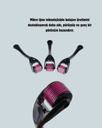 Titanyum Dermaroller 540 İğne Cilt Onarım ve Kolajen Üretim Desteği - Lisinya