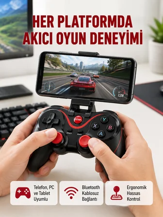 Hafif ve Taşınabilir Kablosuz Bluetooth Oyun Konsolu - Lisinya