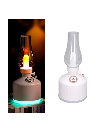 Vintage Dekoratif Gaz Lambası Görünümlü Aromaterapi Difüzör 1200 mAh USB Şarjlı - Lisinya
