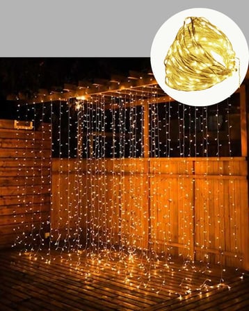 3x3 LED Şelale Perde Işık Kutlama ve Dekor Aydınlatması - Lisinya
