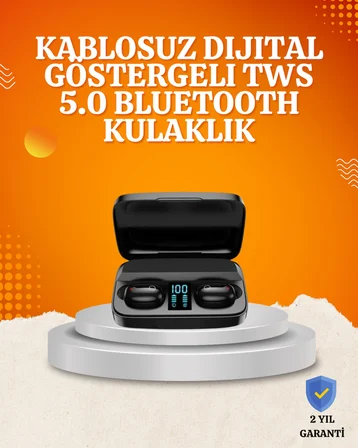 1800 mAh Güçlü Şarj Kutusu ile Bluetooth Kulaklık Seti - Lisinya