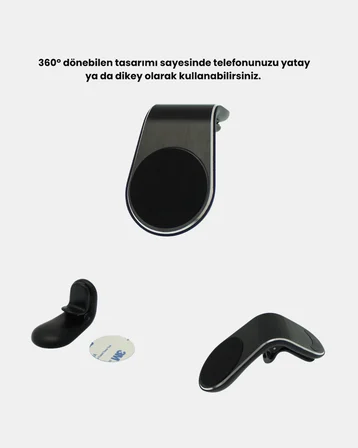 360° Dönebilen Manyetik Araç Telefon Tutucu Sarsıntısız ve Şık Tasarımlı - Lisinya