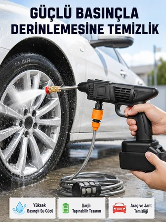 Taşınabilir Akülü Araba Yıkama Makinesi 1.7 MPa Basınçlı ve Ergonomik Tasarımlı - Lisinya