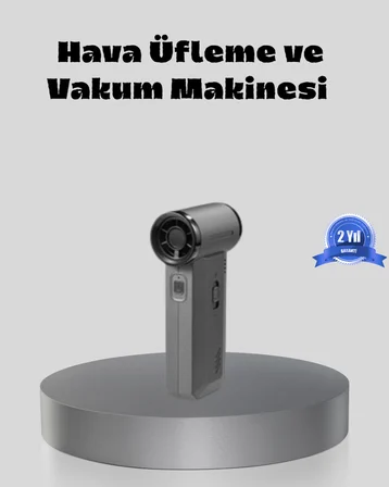 Şarjlı 130000 RPM Hava Üflemeli ve Vakumlu Araç Ev Temizlik Makinesi - Lisinya