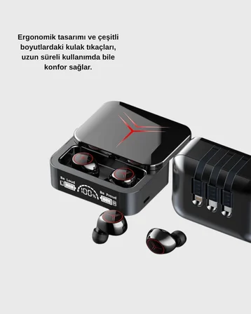 Powerbank Özellikli Bluetooth Kablosuz Kulaklık – Dokunmatik Kontrol, Uzun Pil Ömrü, Ergonomik Tasar