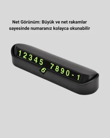 Çevirmeli Araç İçi Park Numaratörü – Alüminyum Gri, Kolay Montaj ve Net Görünüm - Lisinya