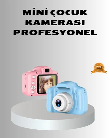 8MP Mini Çocuk Fotoğraf Makinesi – Pembe Ses Kaydı Özellikli - Lisinya
