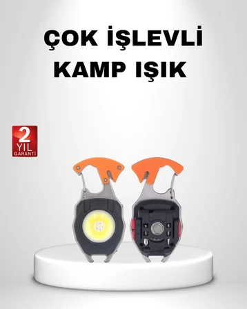 Mini LED Anahtarlık Fener – Şişe Açacağı, Tornavida, Düdük ve USB Şarj Özellikli - Lisinya