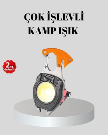 Çok Fonksiyonlu Anahtarlık Fener – Güçlü LED Işıklı, Şarjlı, Düdüklü ve Tornavidalı Mini El Feneri -