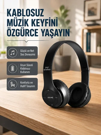 Kablosuz Bluetooth Kulaklık – Suya Dayanıklı ve Uzun Ömürlü Kullanım - Lisinya