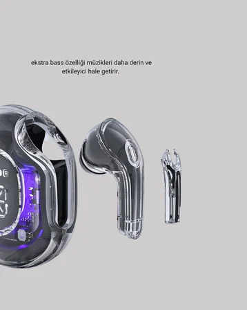 Bluetooth 5.3 Kablosuz Kulaklık HiFi Stereo ve Ekstra Bass Dijital Ekranlı - Lisinya
