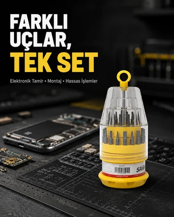 Elektronik Tamir Tornavida Seti Ateşe Dayanıklı ve Ergonomik - Lisinya