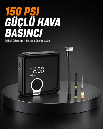 Dijital Ekranlı Diyafram Tip Kompresör 150 PSI Güçlü Motorlu - Lisinya