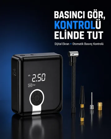 Taşınabilir Diyafram Tip Kompresör Yüksek Basınç Kapasiteli - Lisinya