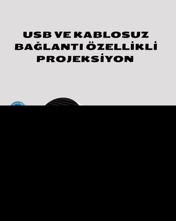 HDMI USB Bağlantılı 4K Destekli Taşınabilir Projeksiyon Cihazı - Lisinya