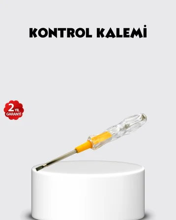 Neon Lambalı Elektrik Kontrol Kalemi Nikel Kaplama 110-220V - Lisinya