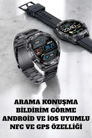 Akıllı Saat Arama Cevaplayan Titreşim Özelliğiyle Bildirim Görebilen - Lisinya