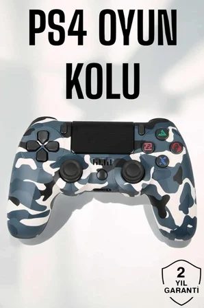 PS4 Oyun Kolu Kamuflaj Desenli Joystick - Lisinya