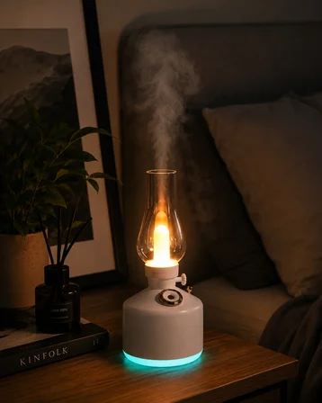 Vintage Aroma Difüzörü Nano Mist LED Işıklı Taşınabilir Nemlendirici - Lisinya
