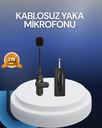 Profesyonel Ses Kayıt İçin Kablosuz Mini Yaka Mikrofonu - Lisinya