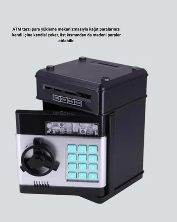 Şifreli ATM Kasa Görünümlü Para Biriktirme Kumbarası - Lisinya