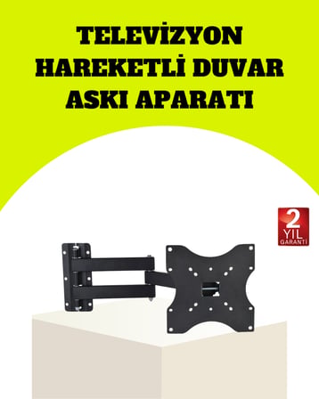 VESA Uyumlu Hareketli TV Askı Aparatı Kolay Montaj - Lisinya