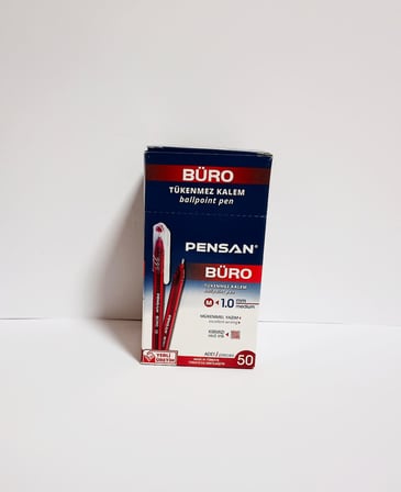 Tükenmez Kalem Pensan 2270 1mm Kırmızı 50`li