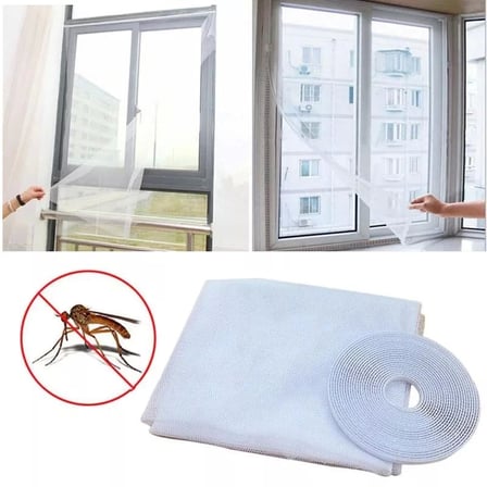 Pencere Cam Sineklik-beyaz ( 125 Cm X 75 Cm)+4m Bant ( Lisinya )