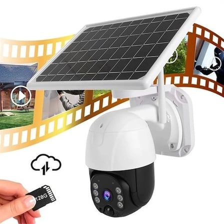 Solar Panelli Su Geçirmez Gece Görüş Destekli Kablosuz Bağlantılı Güvenlik Kamerası ( Lisinya )