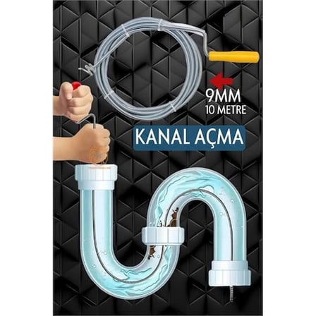 Profesyonel Kanal Açma Sprali Kanal Gider Tıkanık Açıcı 10 mt ( Lisinya )