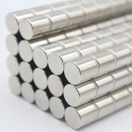 100 Adet 4x4 mm Yuvarlak Neodyum Mıknatıs N35 Güçlü Magnet Nikel Kaplama ( Lisinya )