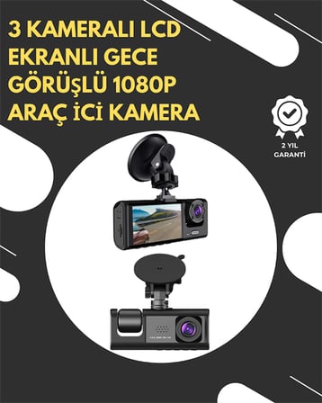 G-Sensör ve Hareket Algılama Destekli 1080p Araç İçi Güvenlik Kamerası - Lisinya