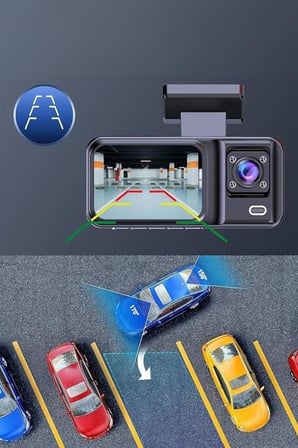 Ön ve Arka Kameralı 2 İnç 1080P Full HD DVR Araç İçi Ekran - Lisinya