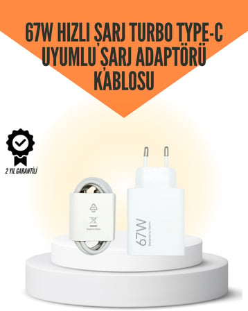 67W Hızlı Şarj Cihazı Yüksek Isı Dayanımlı Type-C Set - Lisinya