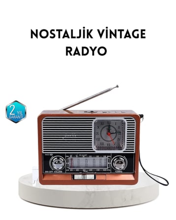 Dekoratif Vintage Radyo – Klasik Görünüm, Modern Fonksiyon ve Uzun Ömürlü Kullanım - Lisinya