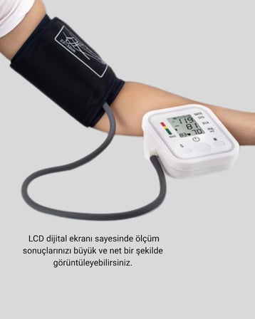 Üst Koldan Ölçüm Dijital Tansiyon Aleti – IHB Aritmi Uyarılı ve Çift Hafızalı - Lisinya