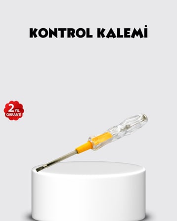 Neon Lambalı Elektrik Kontrol Kalemi Nikel Kaplama 110-220V - Lisinya