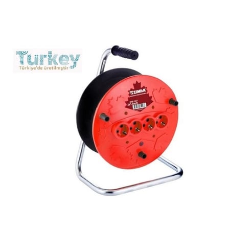 Extra 4lü Elektrik Seyyar Makaralı Uzatma Kablo 35 Metre Taşınabilir ( Lisinya )