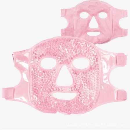 Terapi Jel Yüz Maskesi Soğuk Ve Sıcak Boncuklu Ayarlanabilir Maske (Pembe) ( Lisinya )