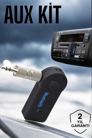 Tüm Araçlara Uyumlu Aux Car Bluetooth Kablosuz Araç Bağlantı Kiti - Lisinya