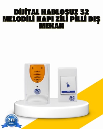 Kablosuz Kapı Zili Kolay Kurulumlu Modern Kullanım - Lisinya