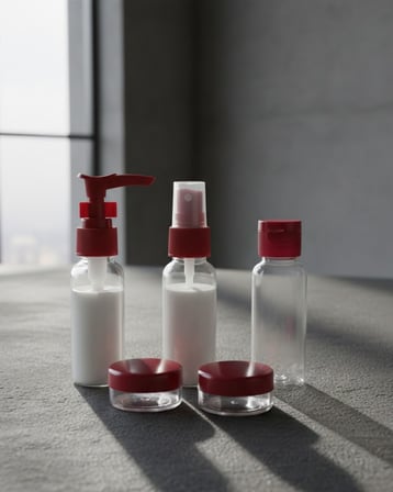 5 Parça Seyahat Dolum Şişesi Seti 30 ml Hafif Tasarım - Lisinya