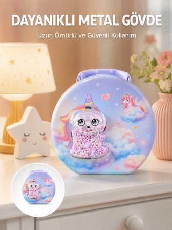 Şifreli Çocuk Para Kasası Metal Gövdeli Güvenli Kutu - Lisinya