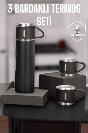 500 ml Kapasiteli Taşınabilir Basınçlı Termos Seti Günlük Kullanım için İdeal - Lisinya