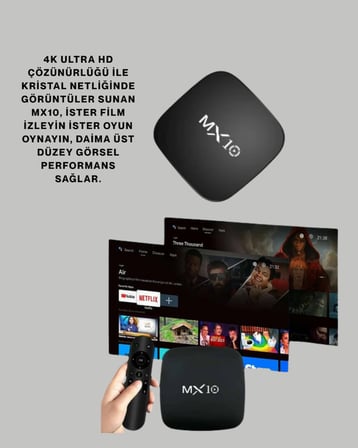 4K UHD Android Medya Oynatıcı 8 GB Hafıza 2 GB RAM Wi-Fi Destekli - Lisinya