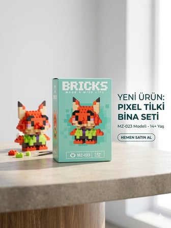 Mini Bricks Figür – Parçalı Yapı Oyuncağı – Tilki