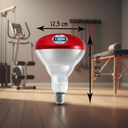 150w Kızılötesi (infrared) Isıtıcılı Fizik Tedavi Lambası (Kırmızı Işık) E27 (Kalın Duy) ( Lisinya )