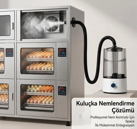 Kuluçka Makinesi Nem Cihazı 4 Litre Ultrasonik Nemlendirici Otomatik Nem Kontrol Sistemi Civciv Çıkı